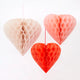 Heart Honeycomb Decorations <br> Box of 6