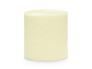 Cream Crepe Paper <br> Streamer Rolls (4pc)