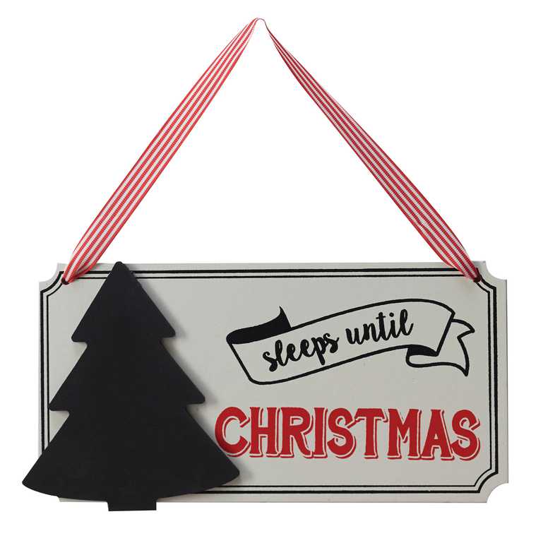 Festive Sleeps Until Christmas <br>Chalkboard Sign