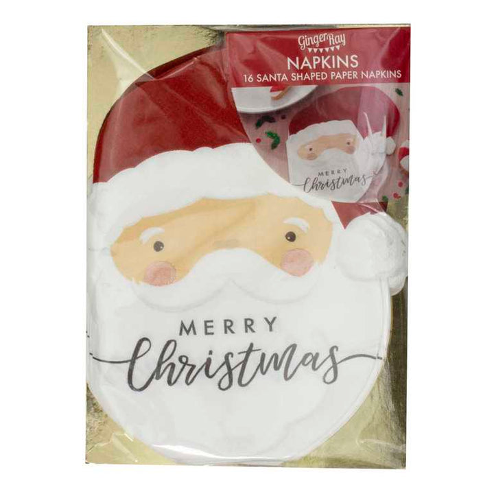 Santa Shaped Christmas <br> Napkins (16)