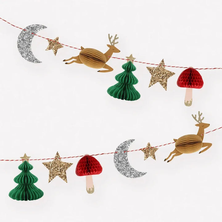 Festive Icons <br> Honeycomb Christmas Garland (1.8m)