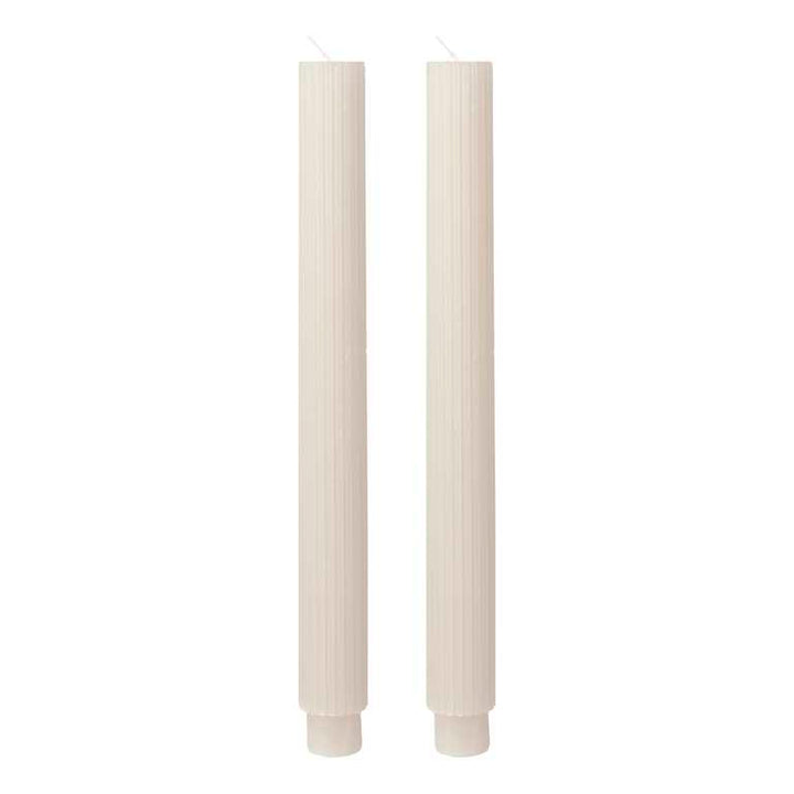 Ribbed Ivory <br> Dinner Candles