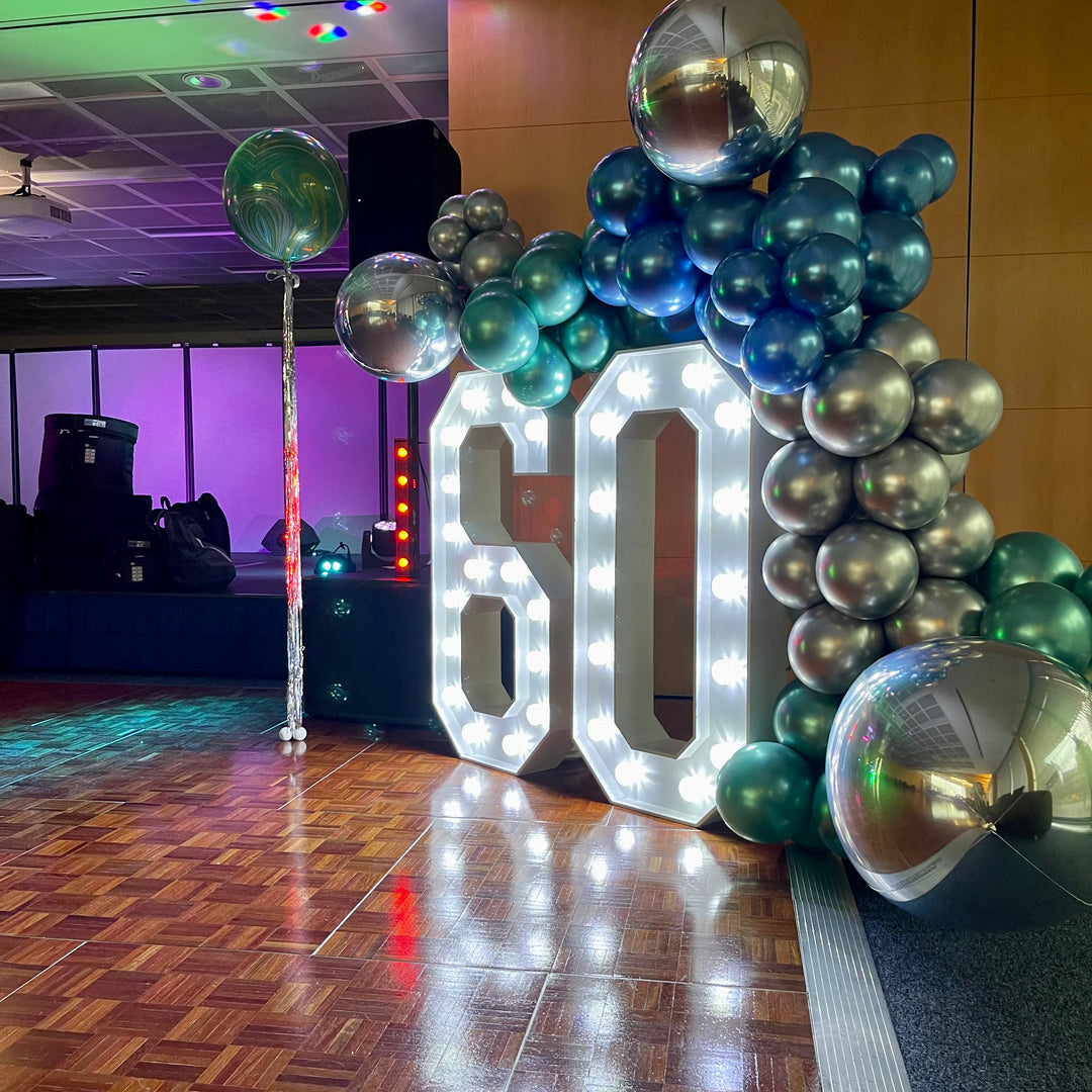 Light Up Numbers & Balloon Garland