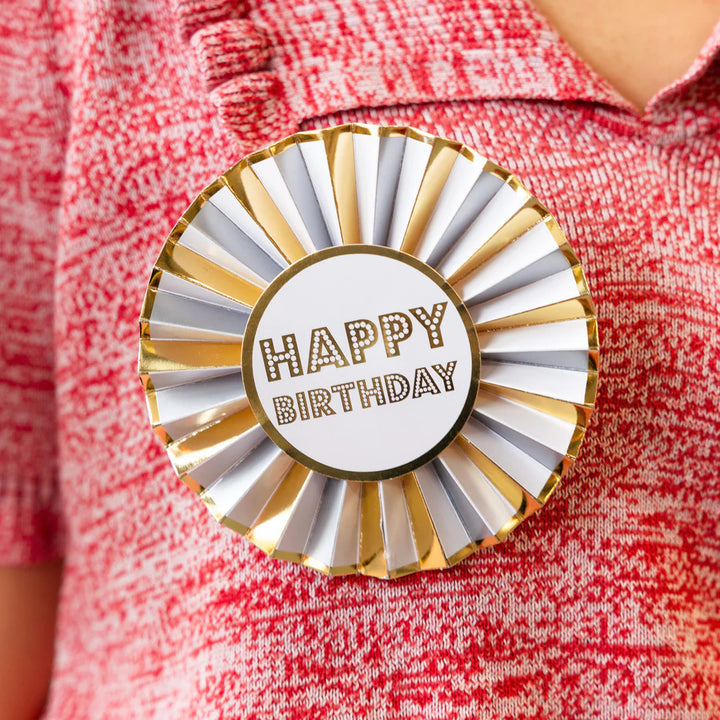 Gold <br> Happy Birthday Badge