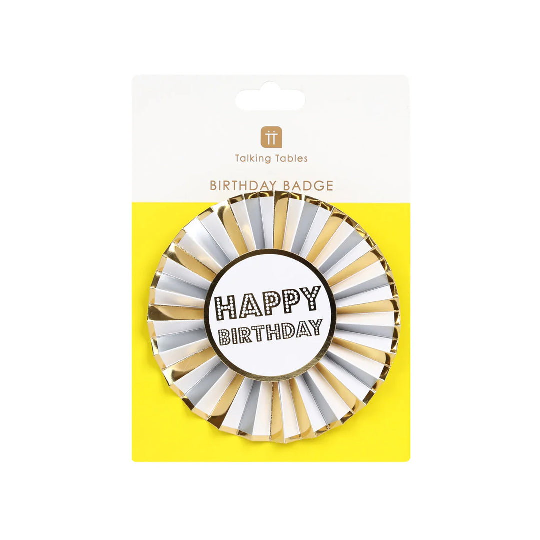 Gold <br> Happy Birthday Badge