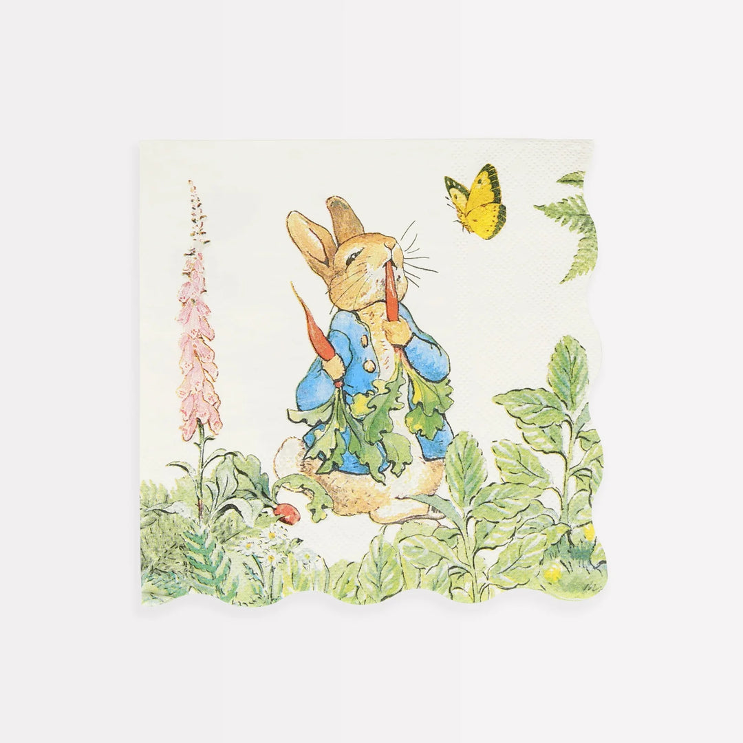 Meri Meri Peter Rabbit &amp; Friends Large Napkins – Pack of 16