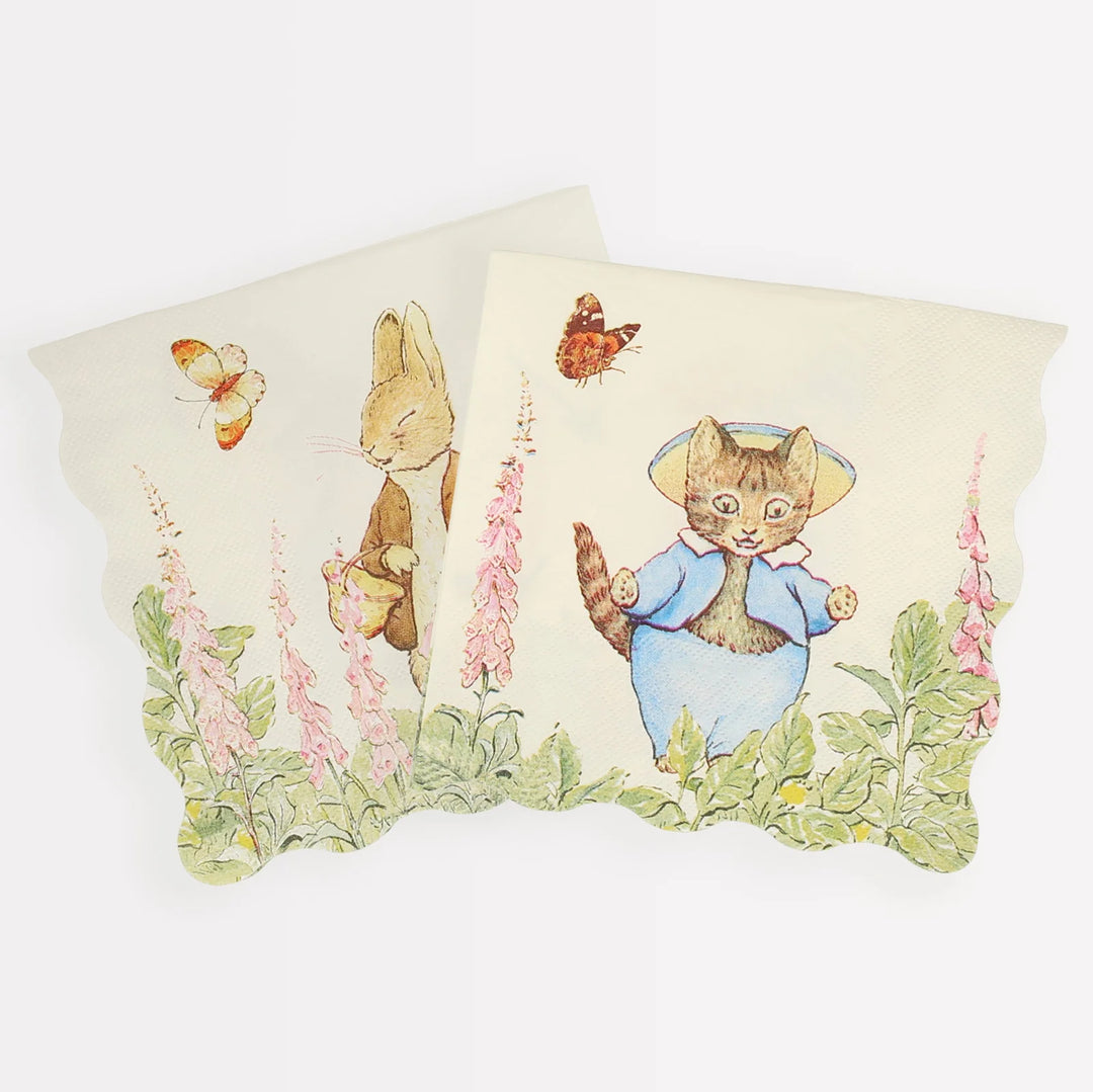 Meri Meri Peter Rabbit &amp; Friends Large Napkins – Pack of 16