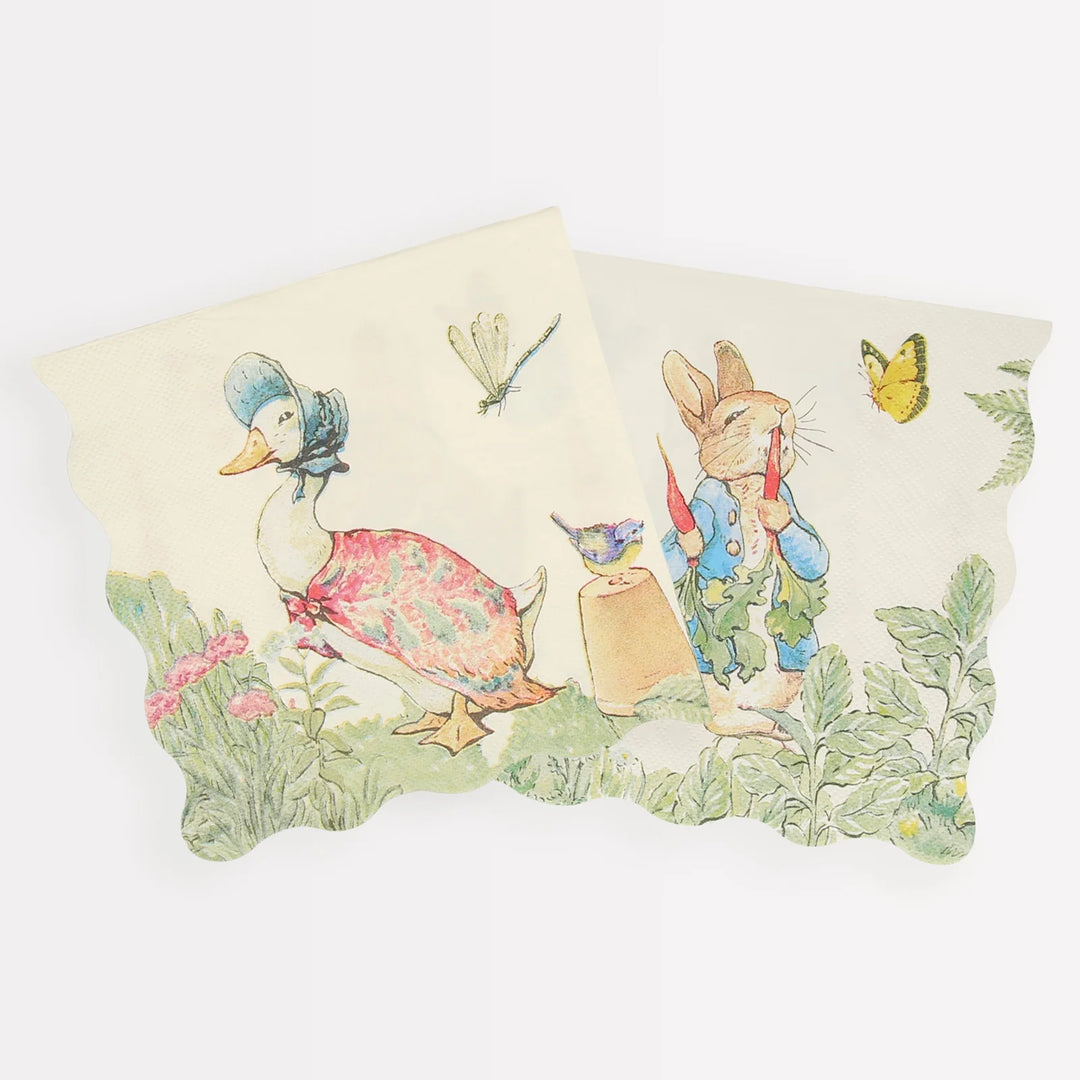 Meri Meri Peter Rabbit &amp; Friends Large Napkins – Pack of 16