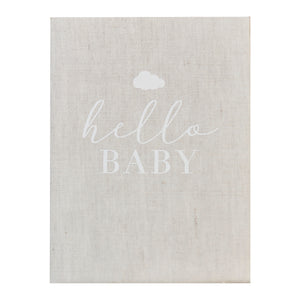 Hello Baby Linen Baby Memory Book