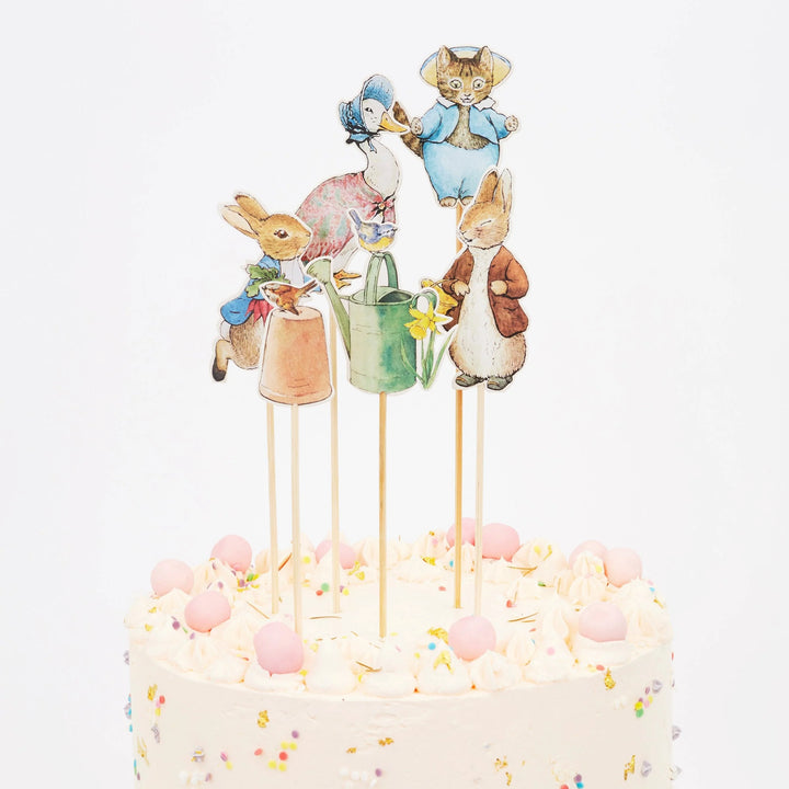 Meri Meri Peter Rabbit &amp; Friends Cake Toppers – 6 Designs