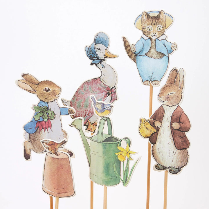Meri Meri Peter Rabbit &amp; Friends Cake Toppers – 6 Designs