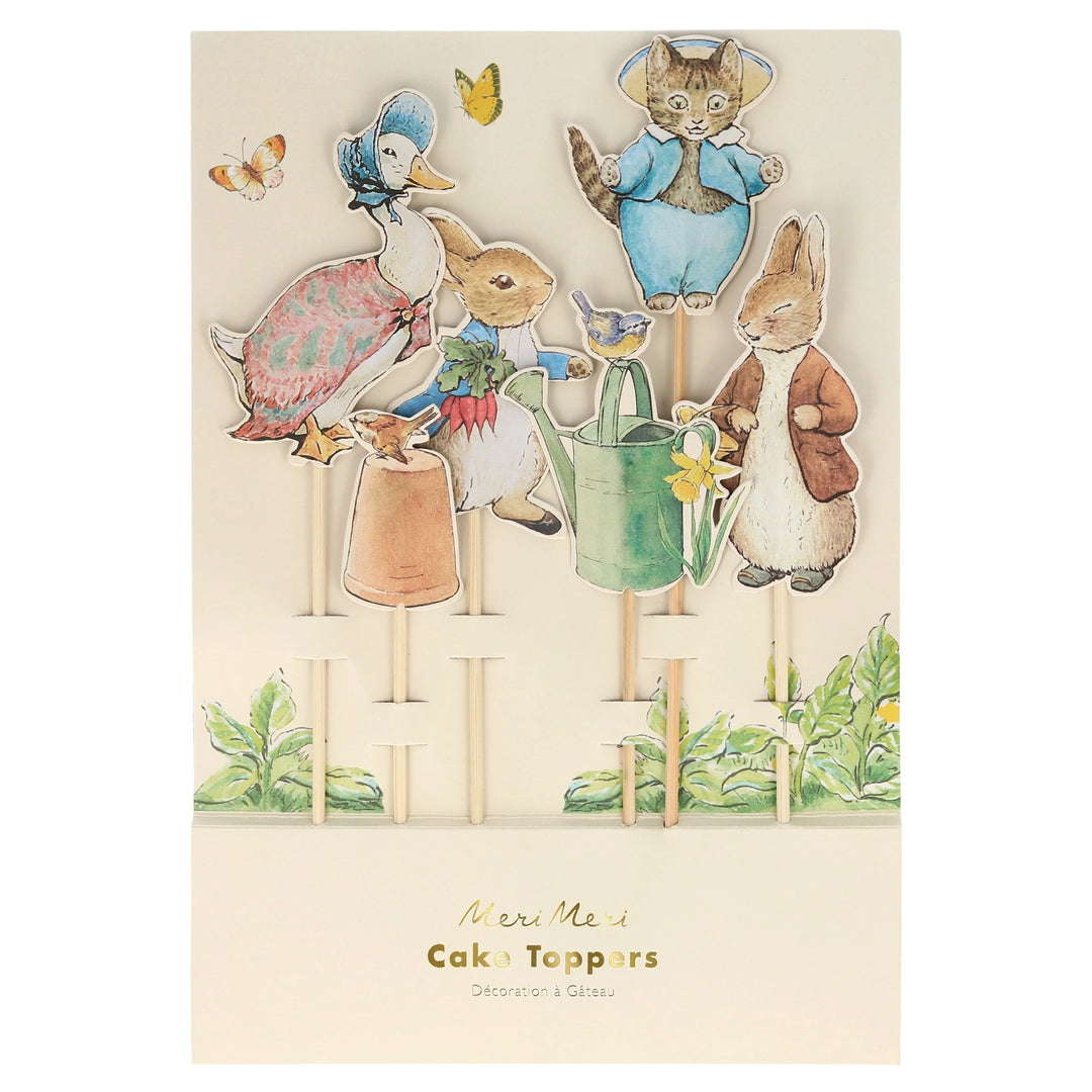 Meri Meri Peter Rabbit &amp; Friends Cake Toppers – 6 Designs
