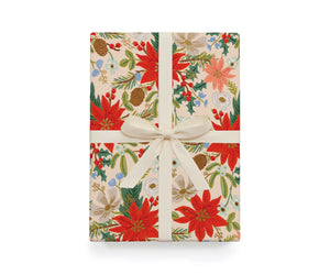 Poinsettia <br> Gift Wrap (3 sheets)