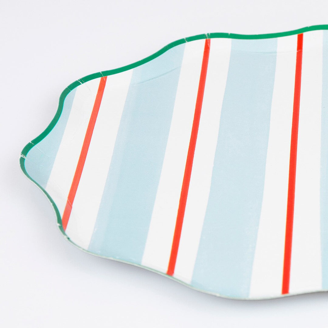 Classic Stripe Side Plates - Set of 8