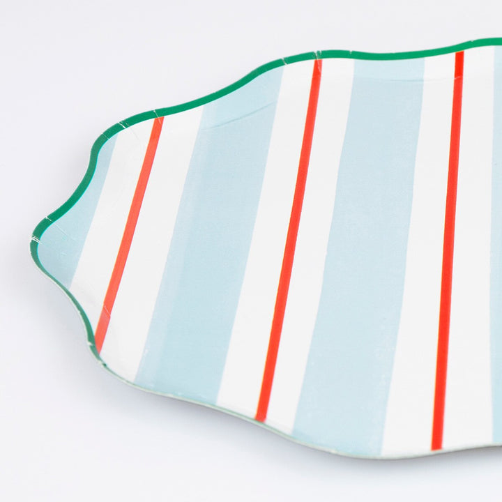 Classic Stripe Side Plates - Set of 8