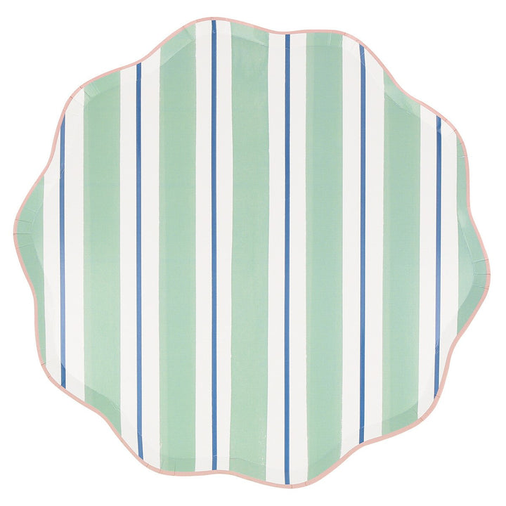 Classic Stripe Dinner Plates - Set of 8