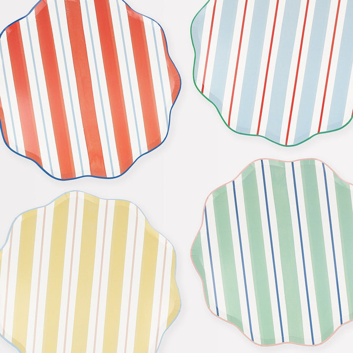 Classic Stripe Dinner Plates - Set of 8