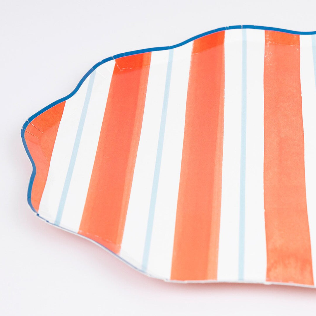Classic Stripe Dinner Plates - Set of 8