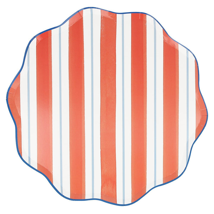 Classic Stripe Dinner Plates - Set of 8