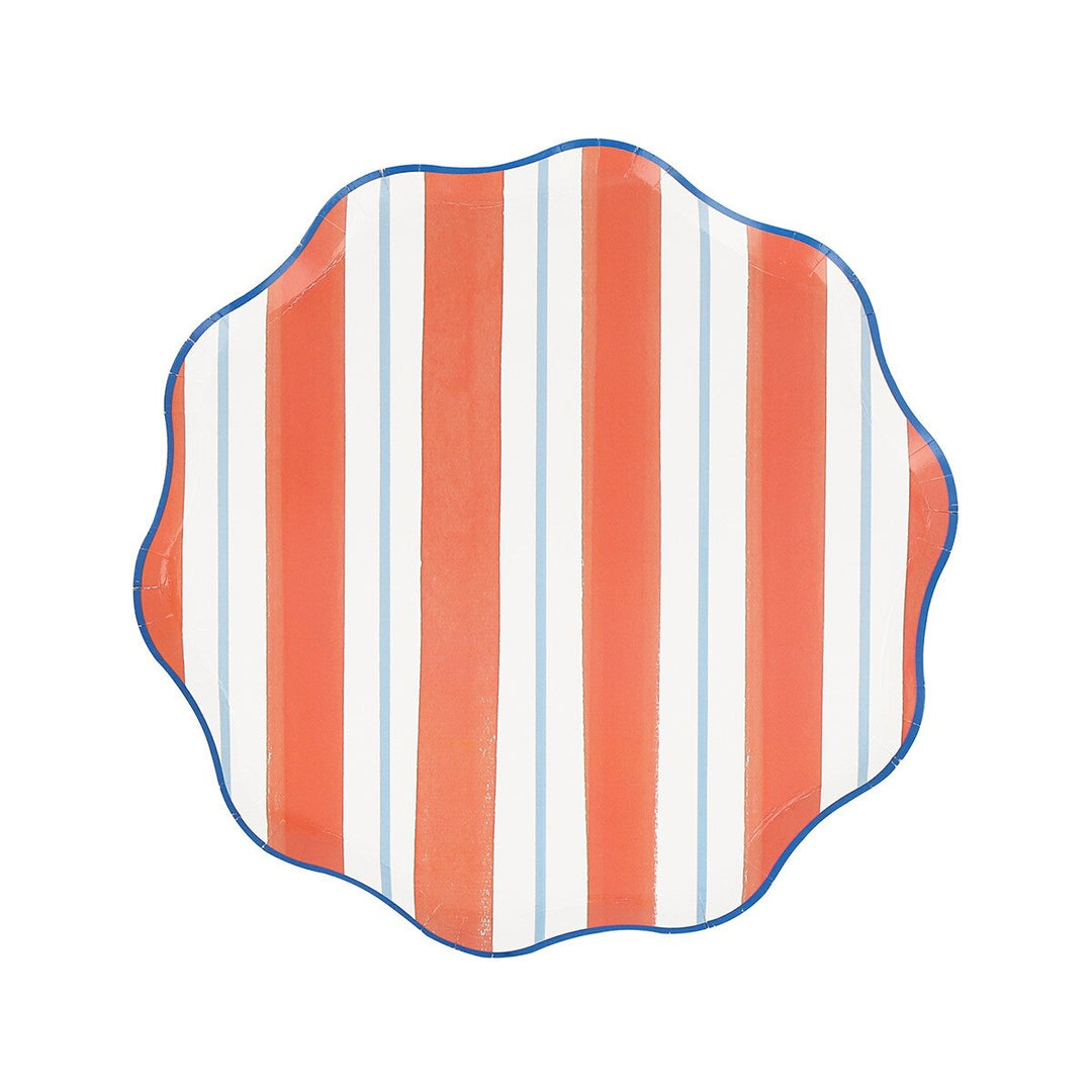 Classic Stripe Side Plates - Set of 8