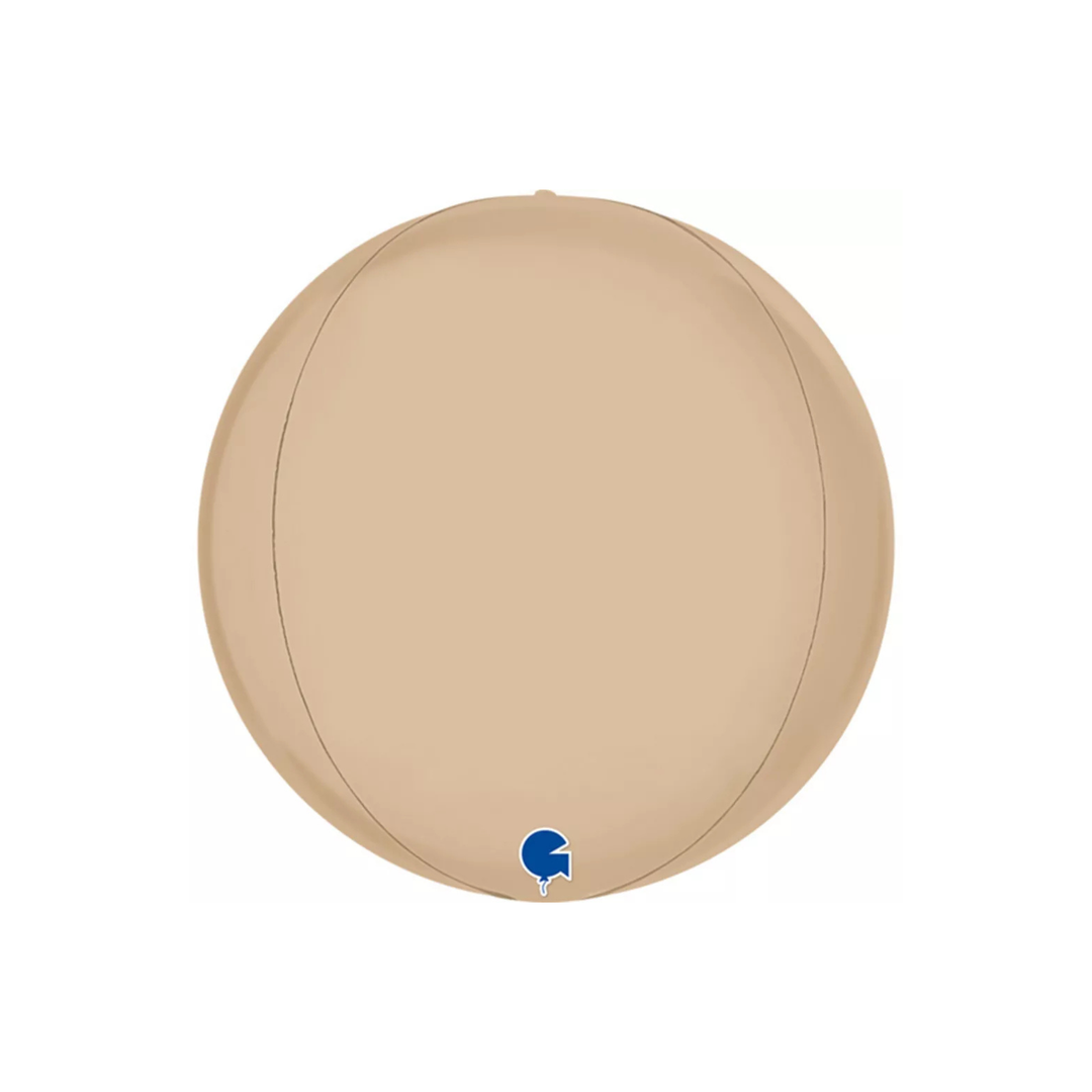 Satin Cream Globe Orb Foil Balloon - 38cm