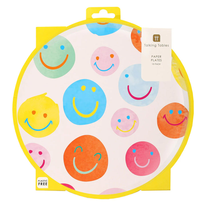 Happy / Smiley Face Paper Plates – Pack of 10