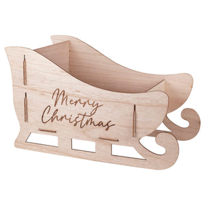 Christmas Present <br> Wooden Sleigh