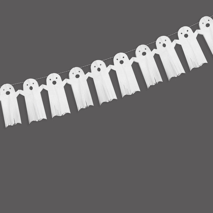 Fringed Paper Ghost Garland - 2m