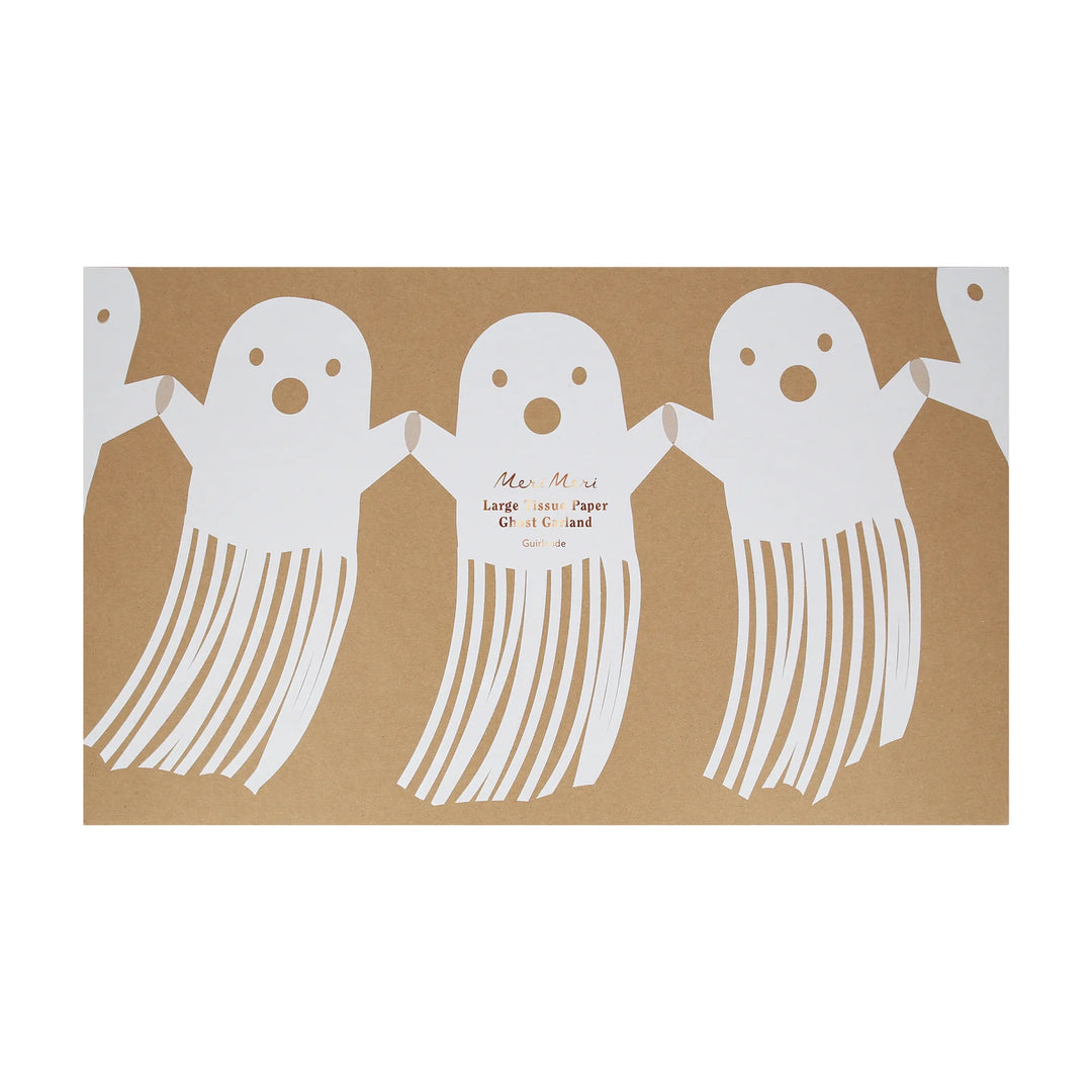 Fringed Paper Ghost Garland - 2m
