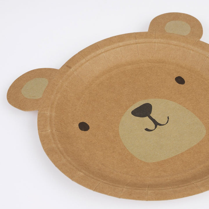 Woodland Bear Plates - Pack of 8