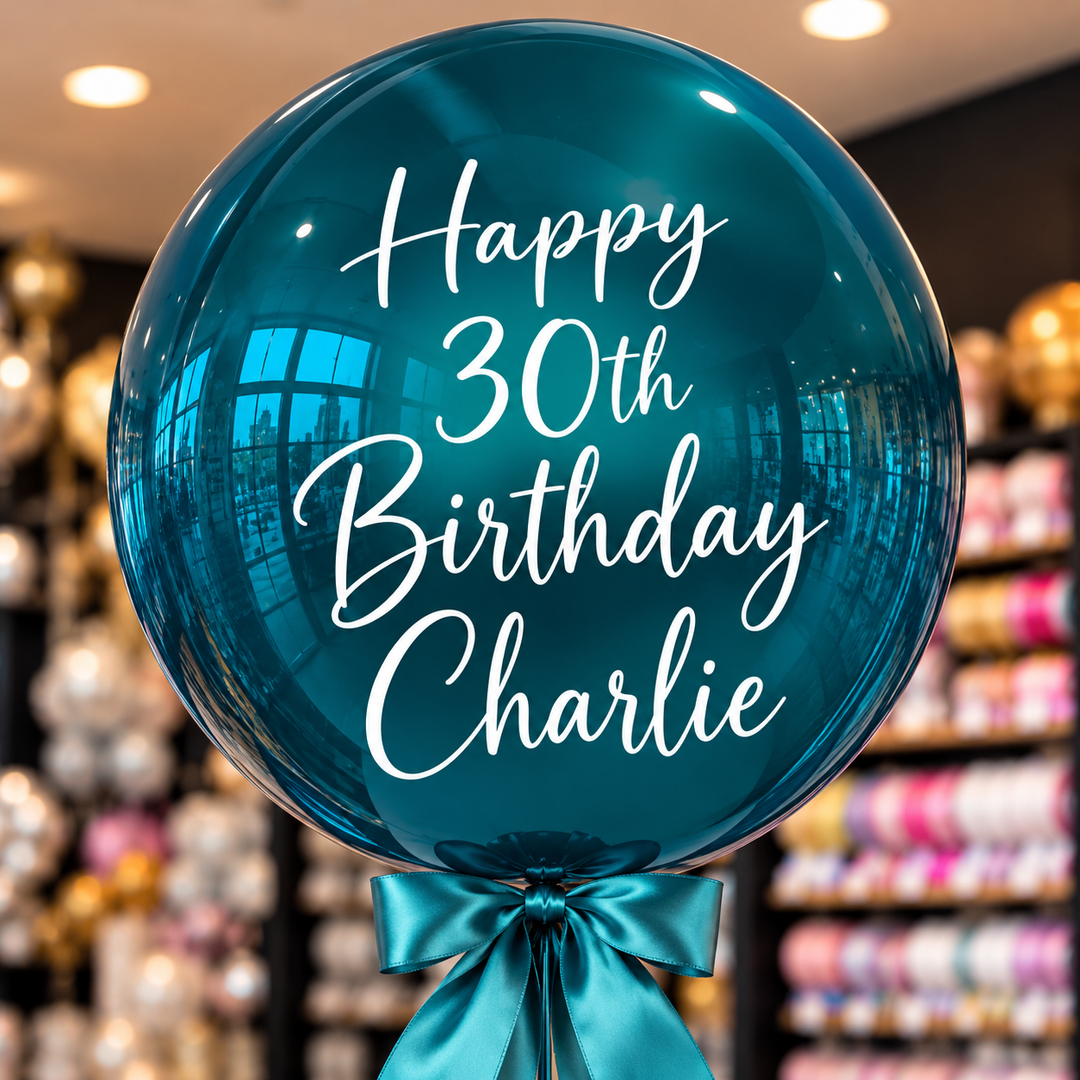 Aquamarine Personalised Orb Balloon