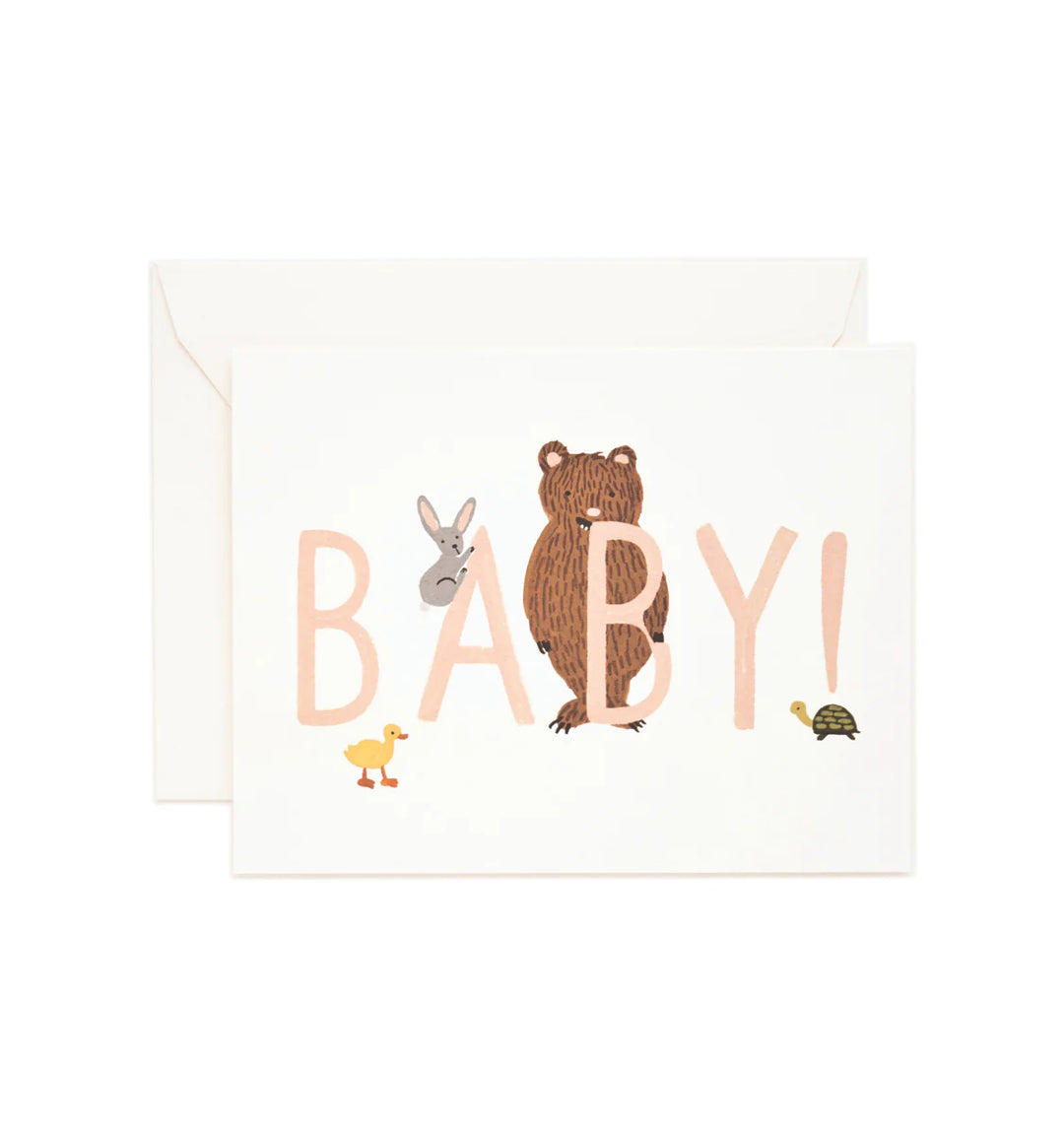 Baby! Peach <br> New Baby Card