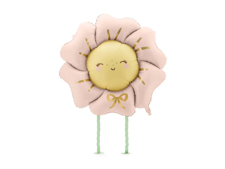 Light Pink Walking Flower Foil Balloon