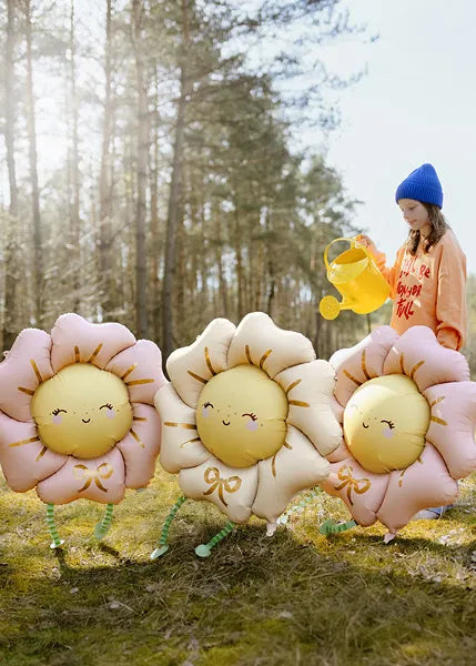 Light Pink Walking Flower Foil Balloon