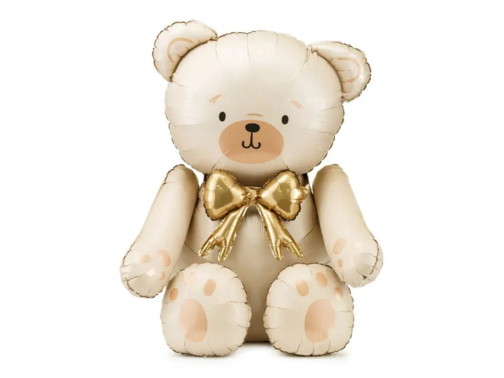 Floor Sitting Cream Bear Foil Balloon