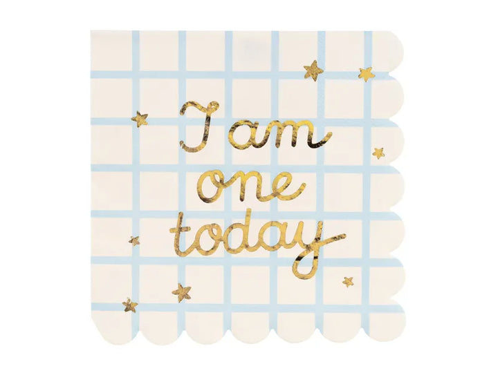 I am One Today Paper Napkins - Set of 12