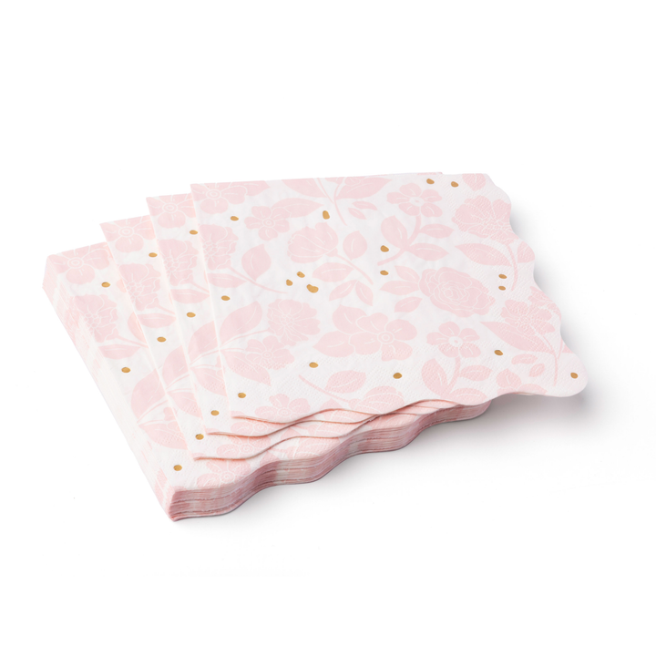 Petal Pink Elegant Floral Dinner Napkin (20 pcs)