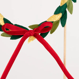 Paper Wreath <br> Cake Topper