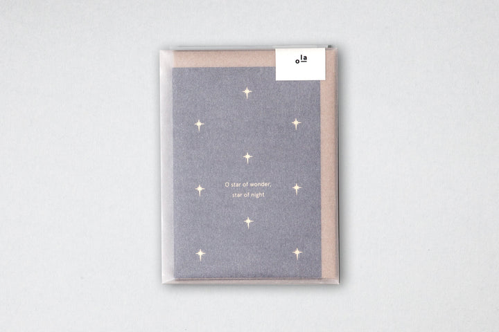 6 Festive Christmas Cards <br> Brass Star of Wonder Navy