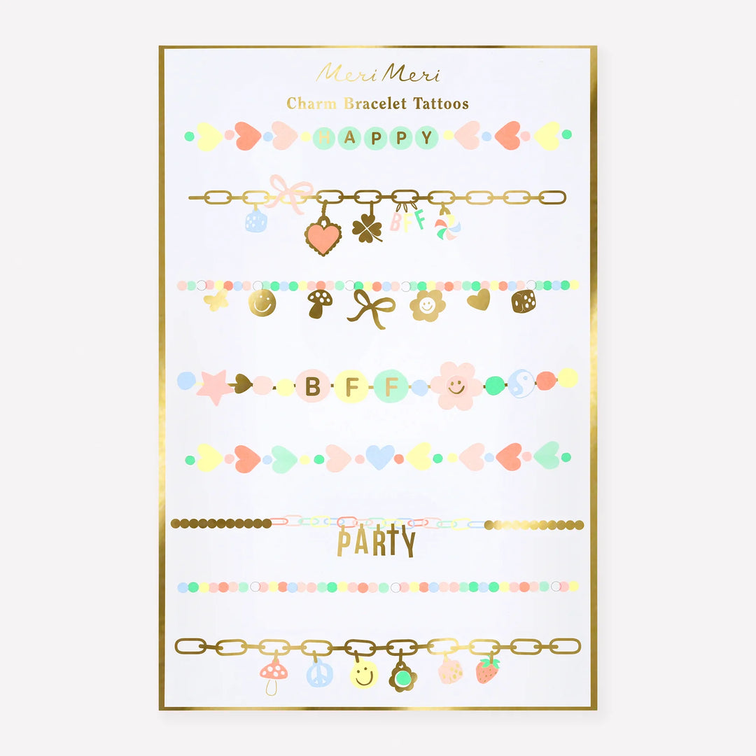 Meri Meri Charm Bracelet Temporary Tattoos