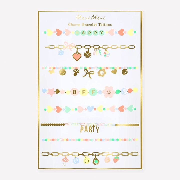 Meri Meri Charm Bracelet Temporary Tattoos