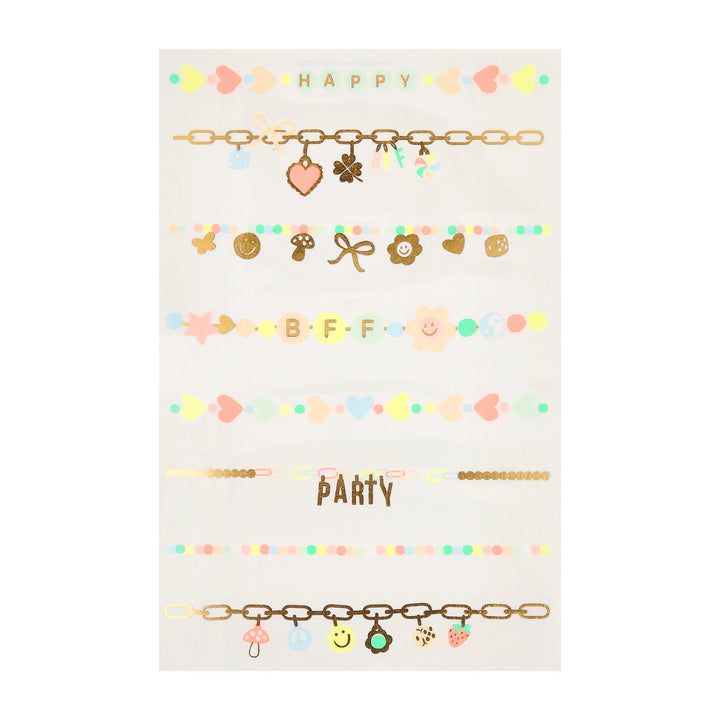 Meri Meri Charm Bracelet Temporary Tattoos