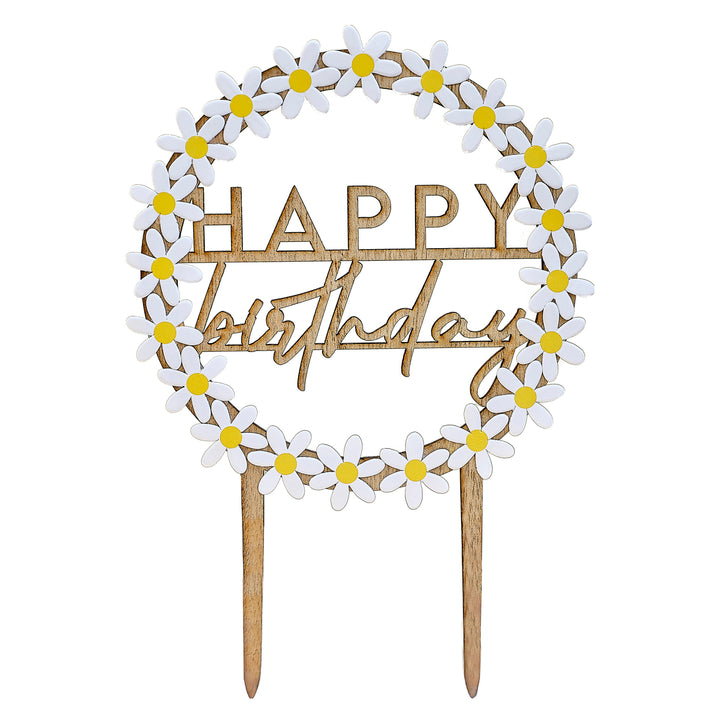 Daisy Happy Birthday Cake Topper