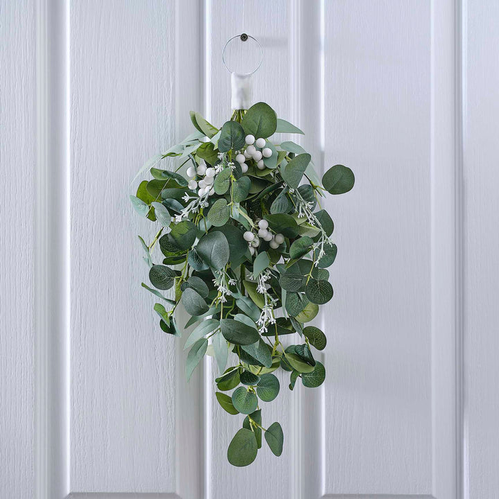 Eucalyptus & White Berries <br> Door Swag