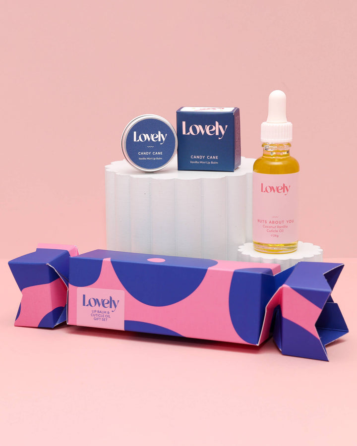 Christmas Cracker Lip Balm & Cuticle Oil Gift Set