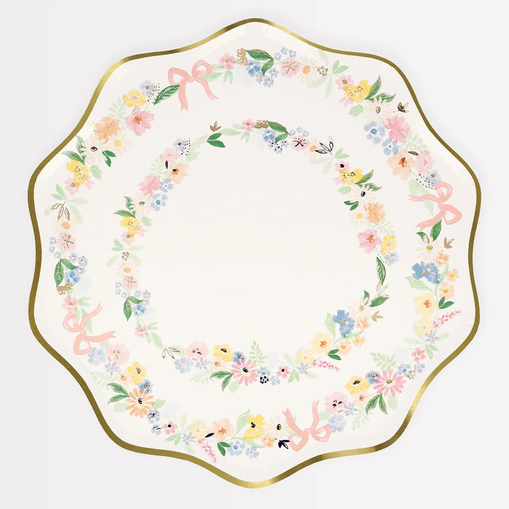 Elegant Floral Dinner Plates (8pcs)