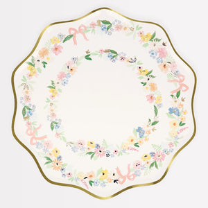 Elegant Floral Dinner Plates (8pcs)
