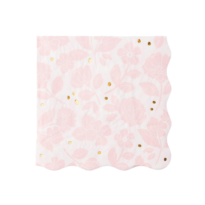 Petal Pink Elegant Floral Dinner Napkin (20 pcs)