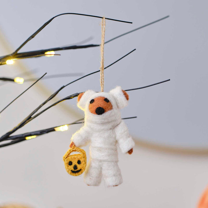 Felt Mummy Bear <br> Hanging Decoration