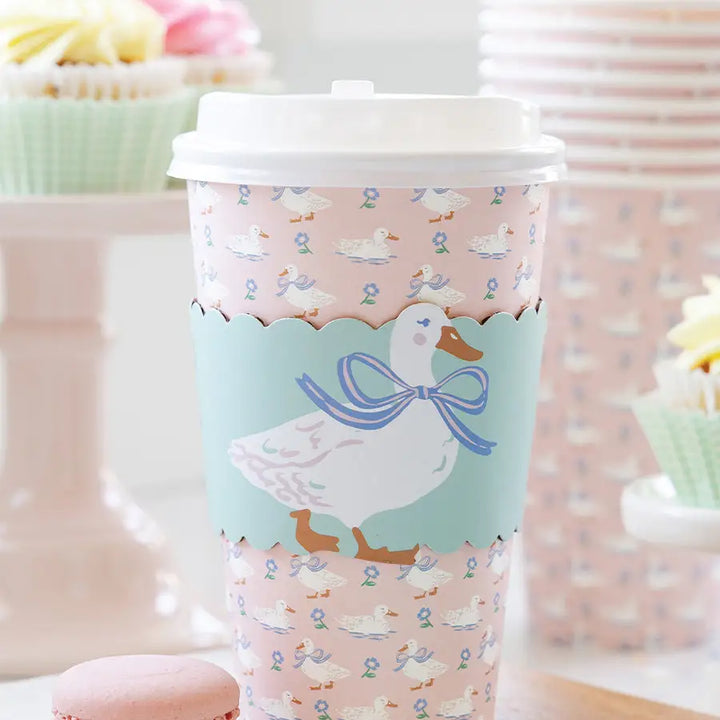 Silly Goose To-Go Paper Cups with Lids (Pack of 8)